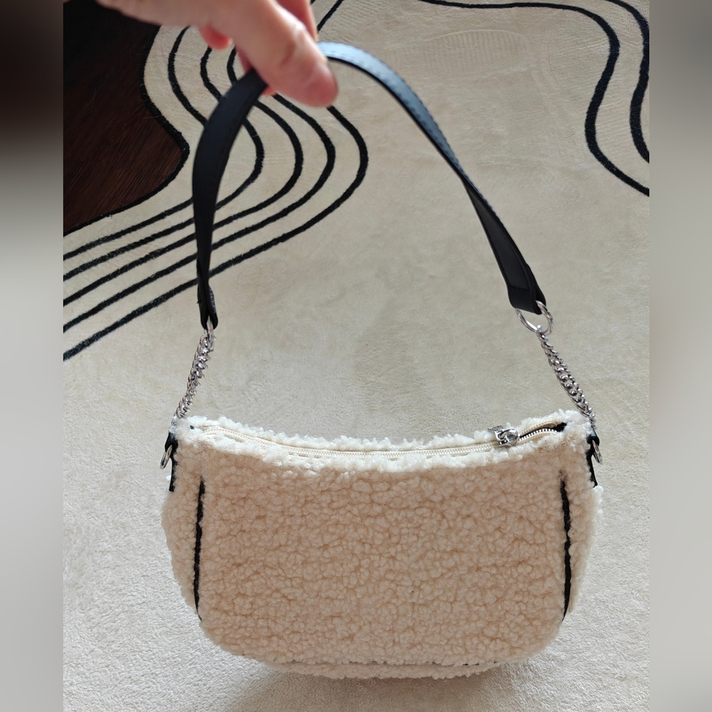 fleece shoulder bag